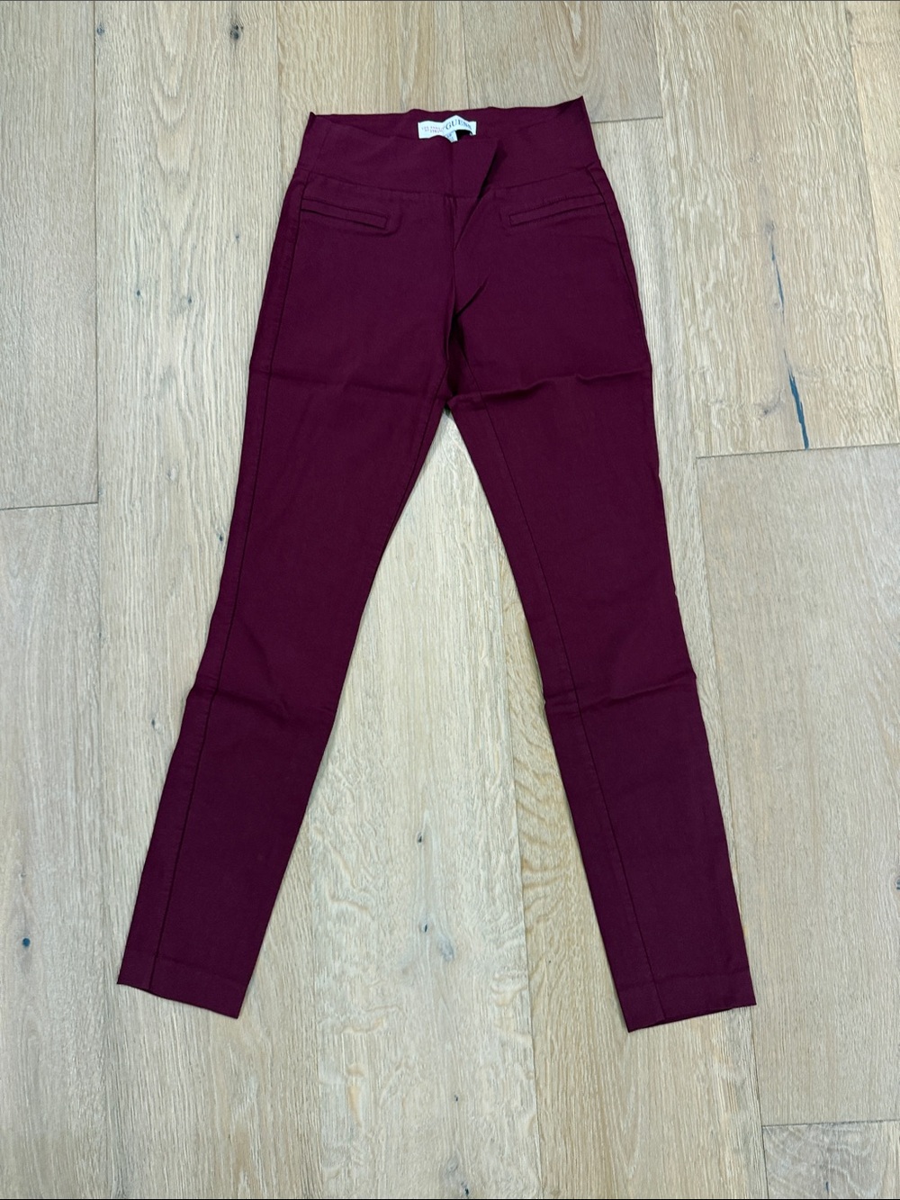 Guess Slim Ponte Pants in Burgundy